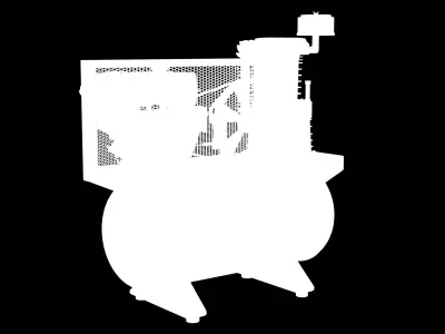 Air Compressor Stationary Horizontal BRA9G3B Low-poly 3D model