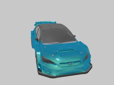 Rally Car Stx Low-poly 3D model