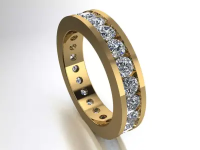 Eternity halo   ring   415 3D print model