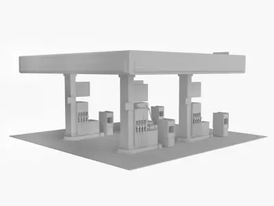 Gas Station 3D model