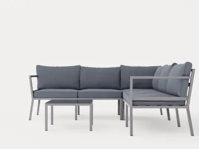 Gothenburg sofa set Low-poly 3D model