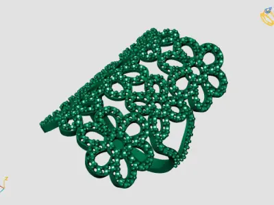 Vintage Womens Diamond Ring Women Rings 3dmodels 3D print model 3D print model 24