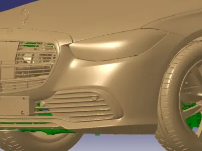 Mercedes BENZ S-Class 400d 4MATIC 2021 Vehicle 3d scan model 3D model