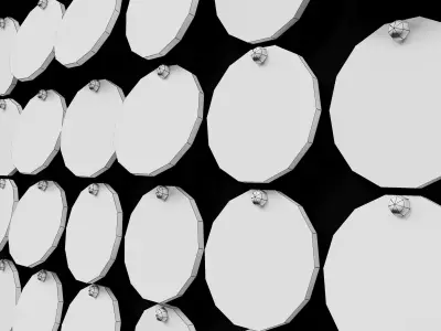  sequins decorative wall 01 3D model