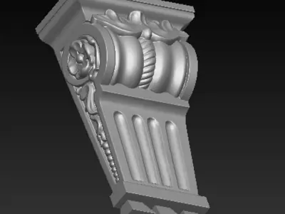 Corbel Decorative 2   3D model 3D print model