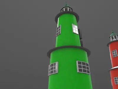 Light House Helsingor Low-poly 3D model