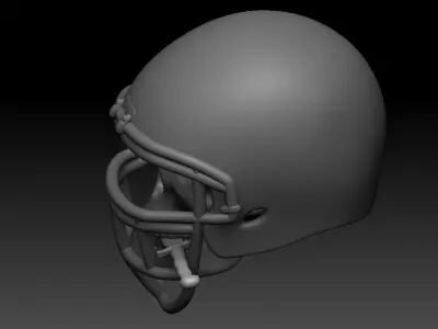 3D Printable American Football Helmet Skull Bubble Head 3D print model