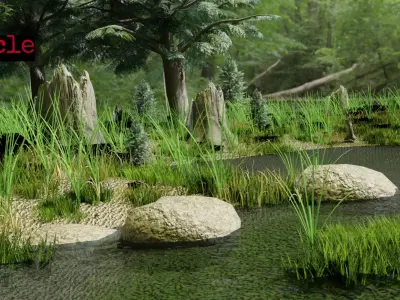 Stone Free low-poly 3D model