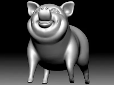 Pig sculpture 3D model purchase