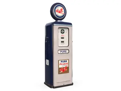 Vintage FIREBIRD Gas Pump 1948 3D model