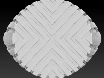 Modern X Ring 3D print model