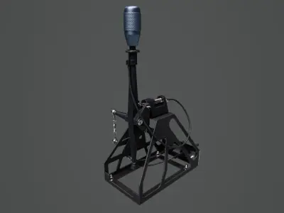 Short Shifter 01 - Variation A - Light Blue Low-poly 3D model