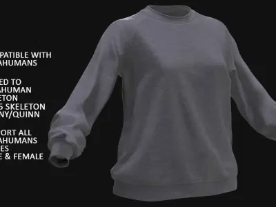 Sweater 133 - All MH Bodies - UE5 Skeletons - Rigged Low-poly 3D model