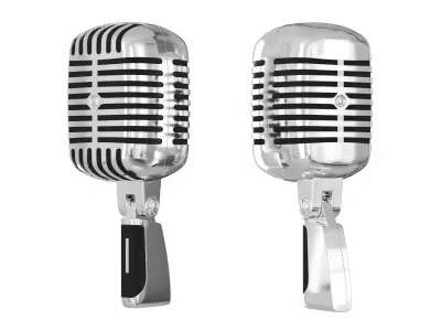 Microphone Low-poly 3D model