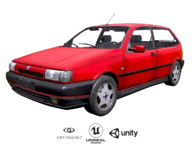 Fiat Tipo Sedicivalvole 16v 1995 Low-poly 3D model