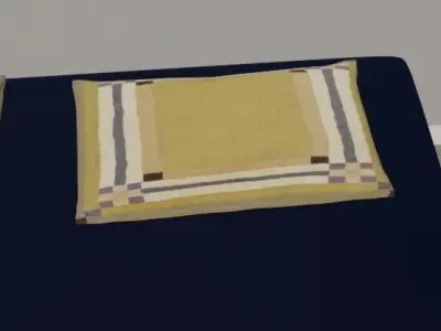Pillows two on table Free 3D model