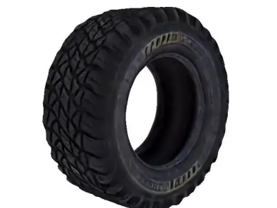 Off road tire Low-poly 3D model