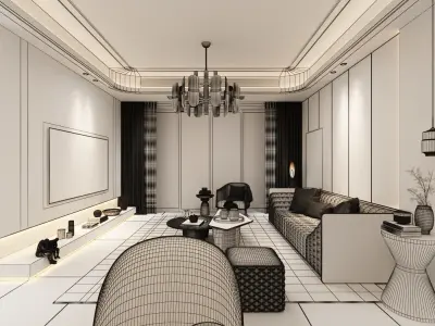 living room  Interior 3D model