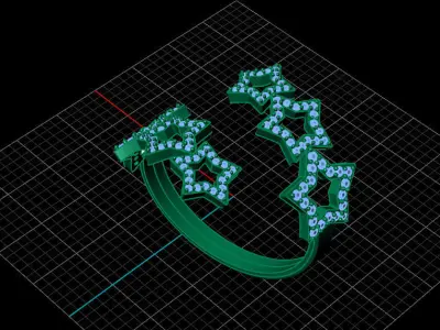 Star Ring 3D print model buy