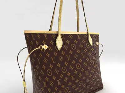 Louis Vuitton Neverfull 2012 Low-poly 3D model