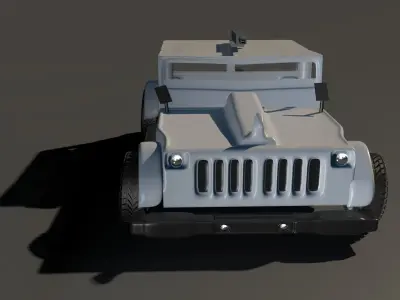 Wrangler Jeep 3d Low-Poly Model  Low-poly 3D model