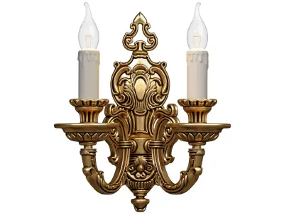 Bronze Italian sconce in classical Baroque style Wall lamp  3D model