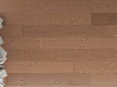 Wood floor Oak Walnut Brushed 3D model