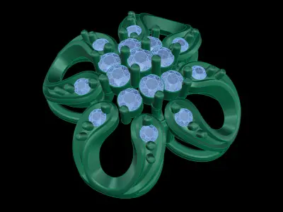 light weight  Earring-DOC- B 3 3D print model