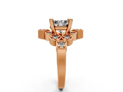 Luxury Iconic Engagement Ring  3D print model