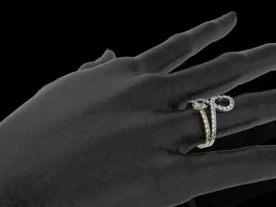 Ring Sapphire Infinite Engagement  3D print model