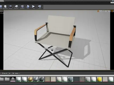 Dedon Seax Chair UE4 Low-poly 3D model