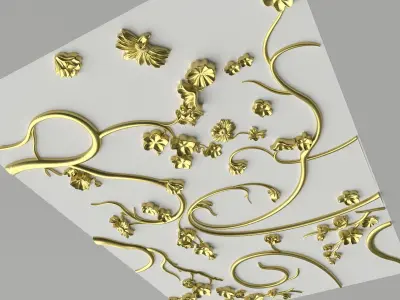 Classic decor ornament v-07 3D model 3D model