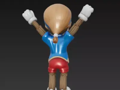 Pinocchio awakening up 3D print model