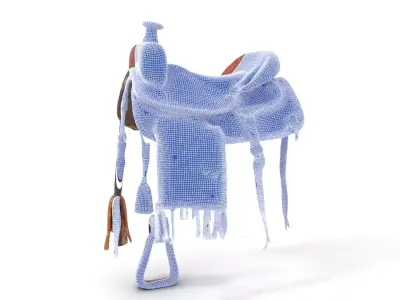 Vintage Patchwork Saddle model pack Low-poly 3D model