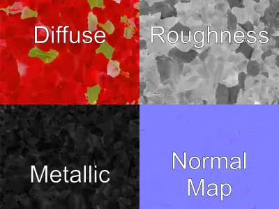 Gladiolus Red Bloom model pack Low-poly 3D model