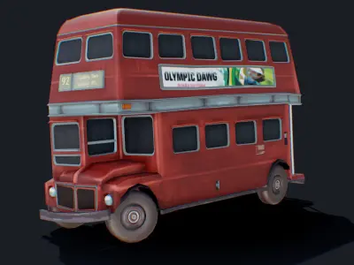 Forsaken London Bus Low-poly 3D model