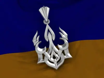 Ukrainian Trident 3D print model 12