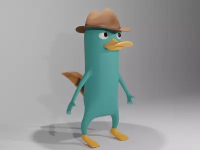 Perry The Platypus Low-poly 3D model