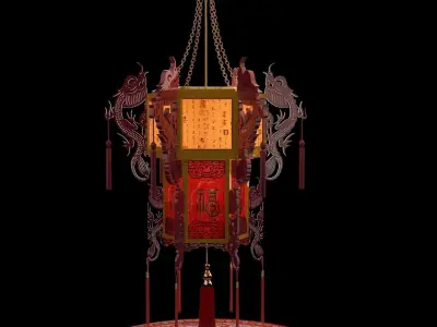 Chinese  palace lantern 3D model purchase