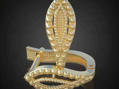 Earring 3D model 3D printable model 0111-36ol 3D print model
