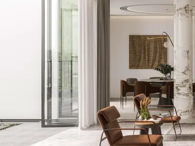 villa Guest Restaurant Home decoration 3D model