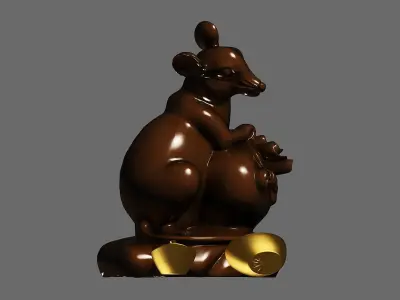 Chinese zodiac rat 3D model