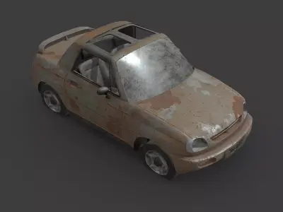 Abandoned Car - Suzuki X90 Low-poly 3D model