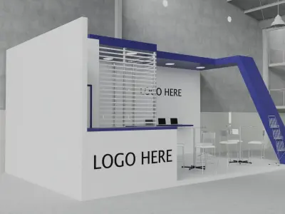 Exhibition Stand 02 4m x 7m 3D model