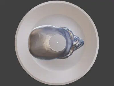 Skull Candle Holder 22mmCandle 3D model