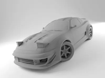 Supra toyota Low-poly 3D model