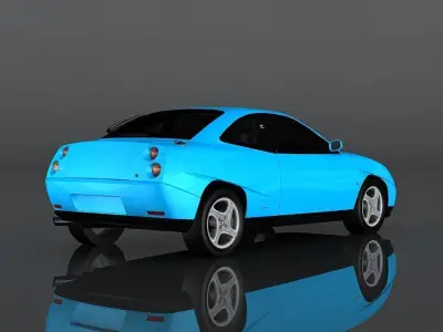 Fiat Coupe 2000 Low-poly 3D model