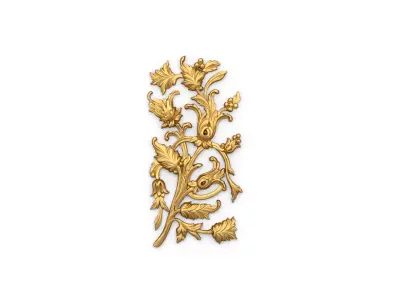 Classic carved decor ornament 382 3D model