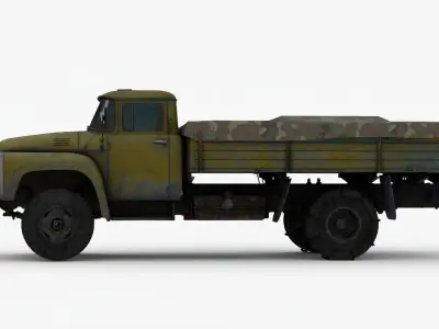 OLD Truck Low-poly 3D model