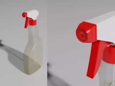 Mist spray bottle with nozzle 3D model